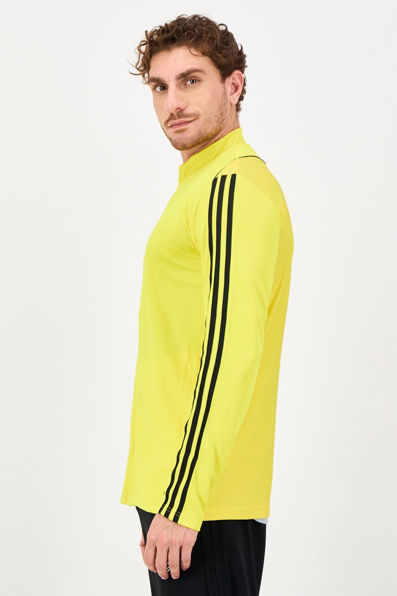 Adidas Men Sportswear Fit Long Sleeve Training Jacket, Yellow - Image 3