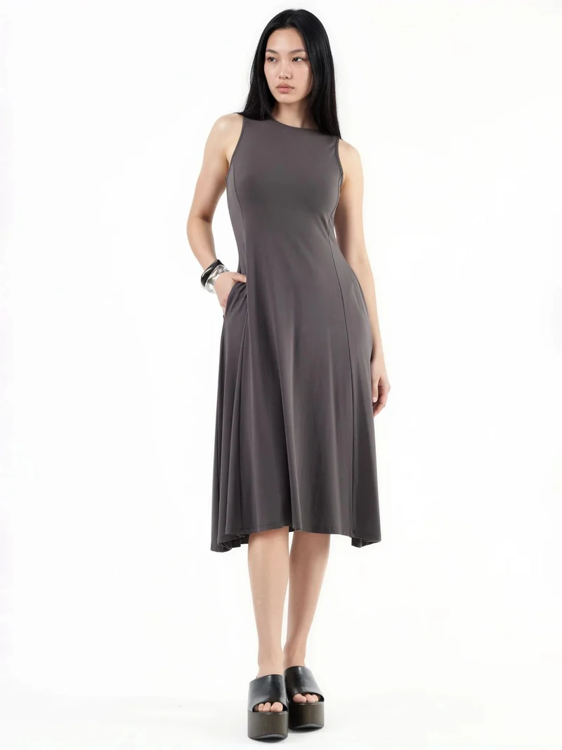 Busem BUSEM Sleeveless Midi Dress with Pockets