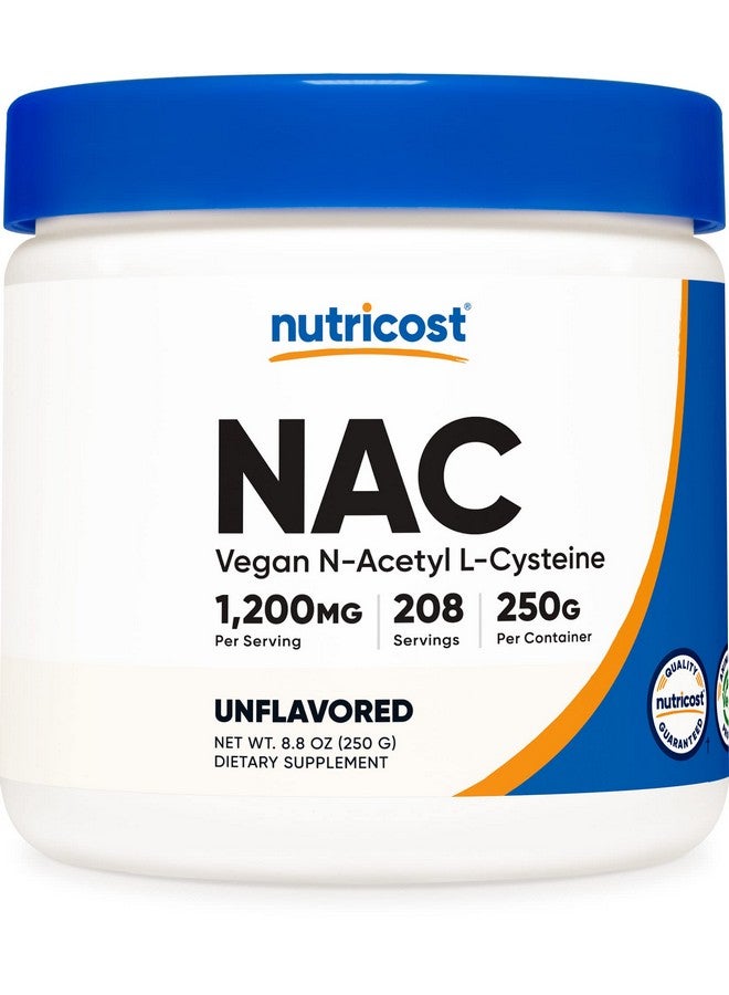 Nutricost مسحوق ناسيتيلي لسيستين (ناك) 250 جرام نباتي ناك خالي من الكائنات المعدلة وراثيًا خالي من الغلوتين - Image 1