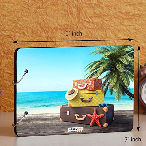 Webelkart Premium Wooden DIY HD Printed Photo Album Scrapbook Memory Book, Photo Album- 25.40 cm x 17.78 cm x 4 cm (30 Sheets) - Image 2