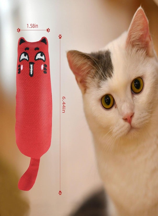 yuntop Soft Indoor Cat Toys Self Play Interactive Pillows Catnip Filled 5PCS Plush Kitten Teething Set Cute Kitty Chew Bite Resistant Cartoon Mouse Pet Supplies Gifts - Image 2