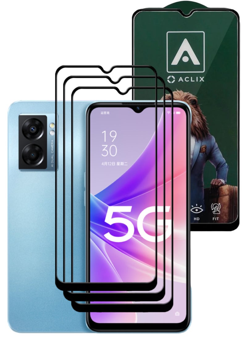 ACLIX 3 Pieces Antistatic ESD Dustproof Premium Quality High Definition Tempered Glass Screen Protector Designed For Oppo A57 - Image 1