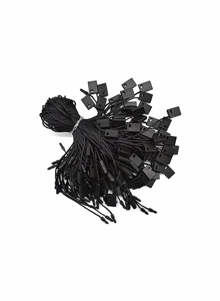 Excefore - 1000Pcs Black Hang Tag String Snap Lock Pin Loop Fastener Hook Ties for Clothes Gift Bags Price Tags Shoes - Image 1