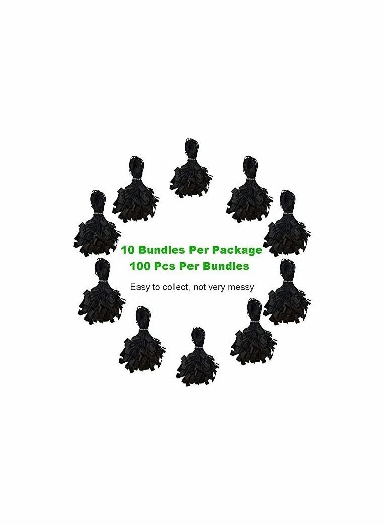Excefore - 1000Pcs Black Hang Tag String Snap Lock Pin Loop Fastener Hook Ties for Clothes Gift Bags Price Tags Shoes - Image 1