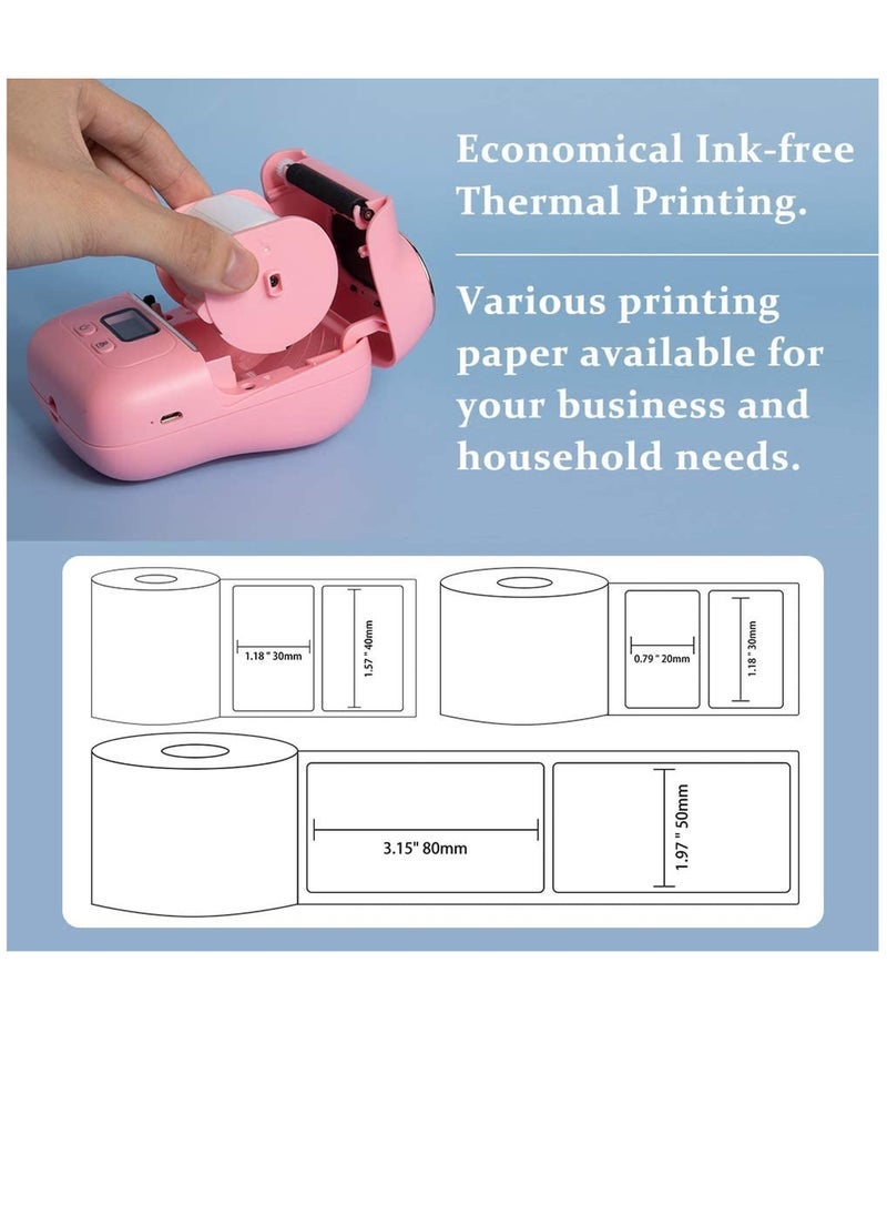 phomemo M110 Portable Bluetooth Label Maker Machine – Thermal Sticker & Barcode Printer for Retail, Jewelry, Clothing, and Mailing – Compatible with iOS & Android – Supports Arabic & English Text – Wireless, Compact & Ink-Free Printing Solution - Image 3