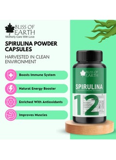BLISS OF EARTH Organic Spirulina Powder Capsules and Testo Surge Supplement Capsules Green Superfood For Energy Stamina and Detox (Pack of 2)  - Image 4