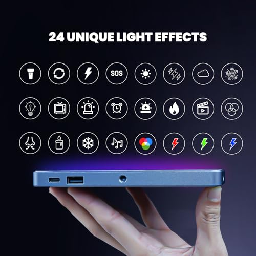 HIFFIN HF-135 Portable Pocket RGB LED Video Light with 24 Lighting Effect Modes, 4000 mAh Inbuilt Battery, 2500K-9000K Full Color - Ideal for Photography, and Product Photography - Image 4