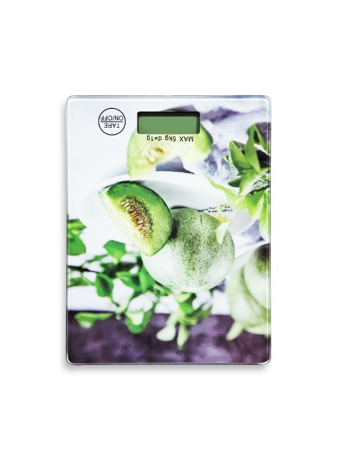Digital kitchen scale with a modern fruit design, Mixed shapes a stylish and accurate device, ideal for anyone who cares about healthy nutrition or loves cooking with precision, a clear digital screen to display the weight, a TARE button to weigh ingredients without counting the weight of the bowl, an ideal tool for dieters to calculate food quantities, suitable for homes, restaurants, or even as a special gift for kitchen lovers  - Image 2