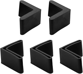 uxcell uxcell Rubber L Shaped Angle Iron Leg Foot Cover Cap 40mm x 40mm 5pcs Black  - Image 1