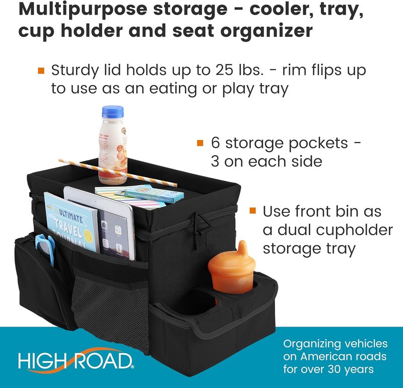 High Road CarHop Car Seat Organizer with Cooler and Cup Holder for Kids and Adults - Image 2