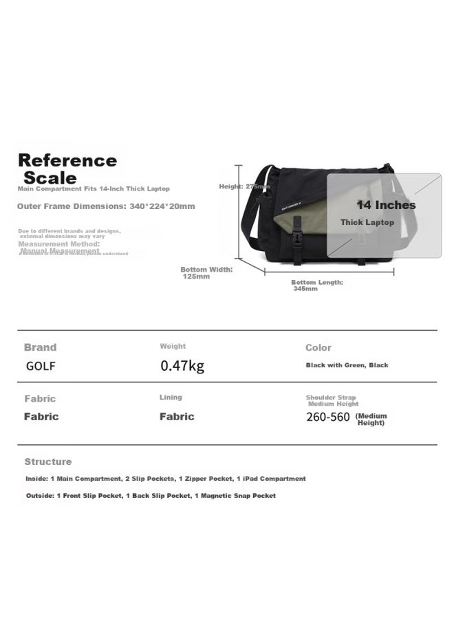 Golf Lightweight Waterproof Crossbody Shoulder Bag For Men And Women, Outdoor Cycling Sports Bag, Phone And Ipad Holder, Student Bag - Image 5