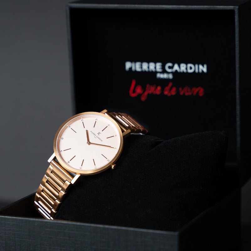 PIERRE CARDIN Women's Watch with Rose Gold Metal Case and Rose Gold Metal Band - Image 3