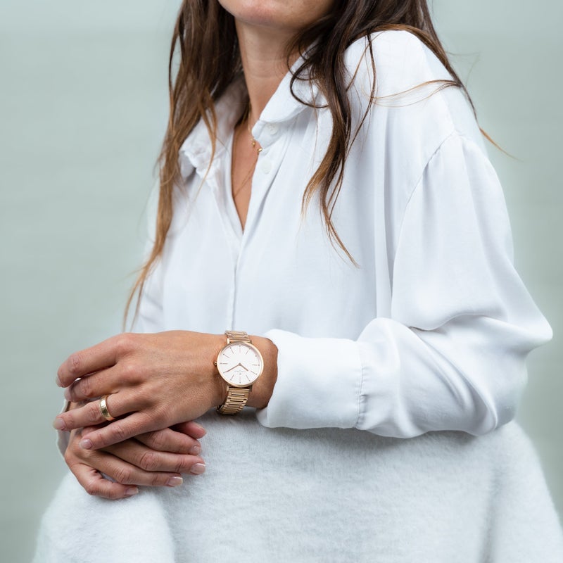 PIERRE CARDIN Women's Watch with Rose Gold Metal Case and Rose Gold Metal Band - Image 2