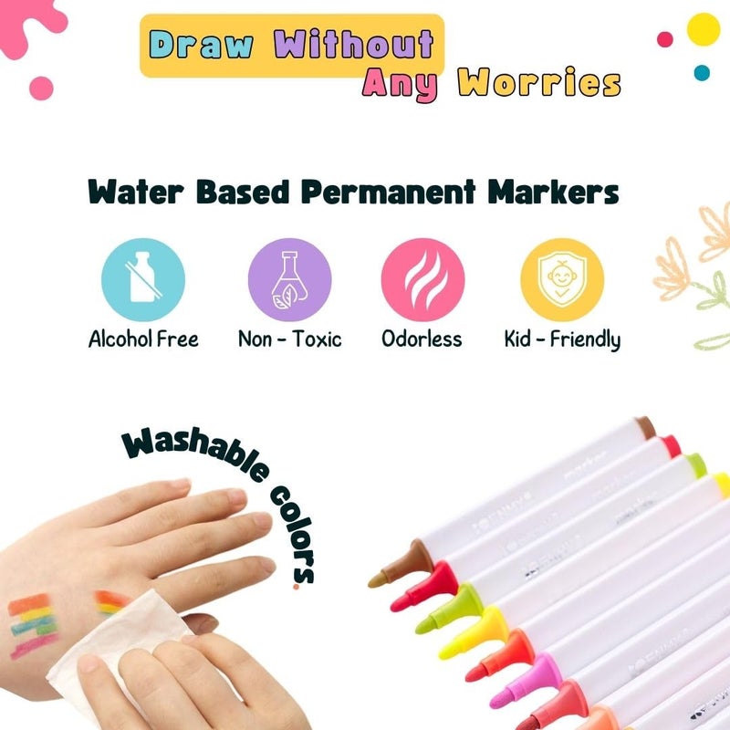 Tinker Squad طقم أقلام تلوين أكريليك 36 قطعة للرسم | أقلام تلوين أكريليك مائية | أقلام فرشاة أكريليك للرسم | أقلام فنية للرسم | مستلزمات فنية - Image 4