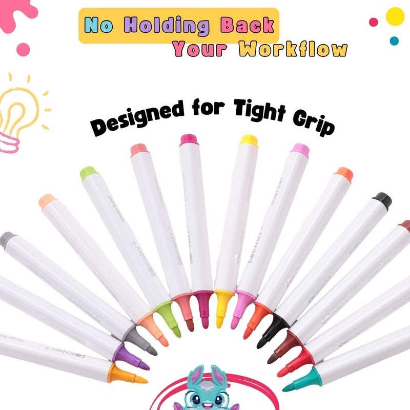 Tinker Squad طقم أقلام تلوين أكريليك 36 قطعة للرسم | أقلام تلوين أكريليك مائية | أقلام فرشاة أكريليك للرسم | أقلام فنية للرسم | مستلزمات فنية - Image 5