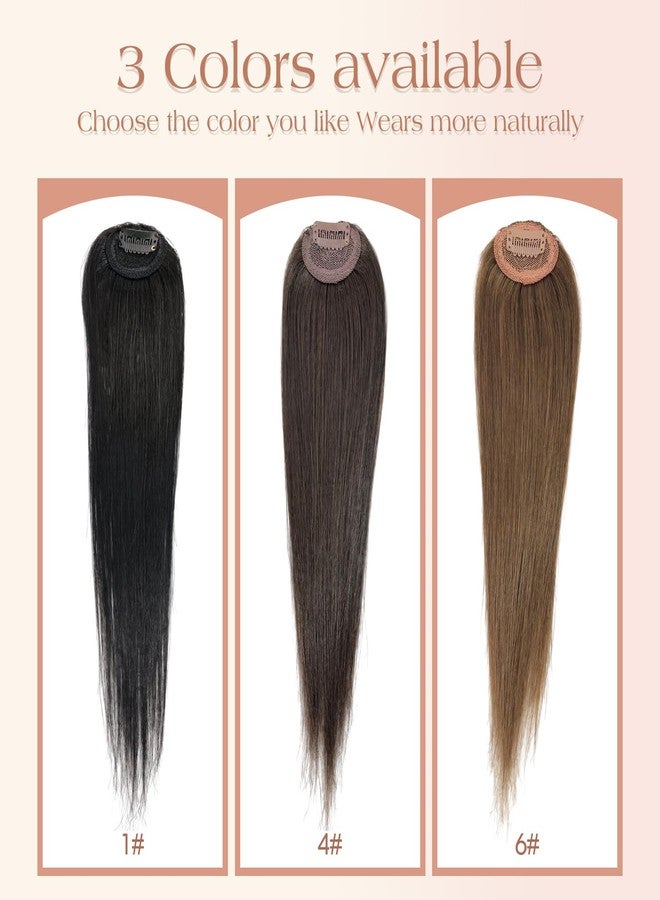 Dsoar Clip in Hair Bangs 2PCS Real Human Hair 12 inch Clip on Hairpieces Adding Extra Hair Volume Silky Straight Hair Extensions for for Women, 4# - Image 5