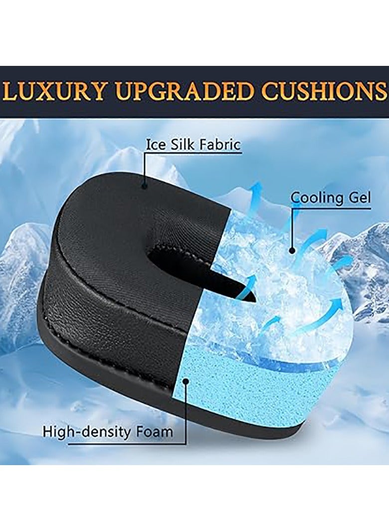 Cooling Gel Replacement Ear Pads Cushions for Marshall Major IV Bluetooth Wireless/Wired Headphones, for Major 4 Headset, Earpads with Noise Isolation Foam - Black - Image 4