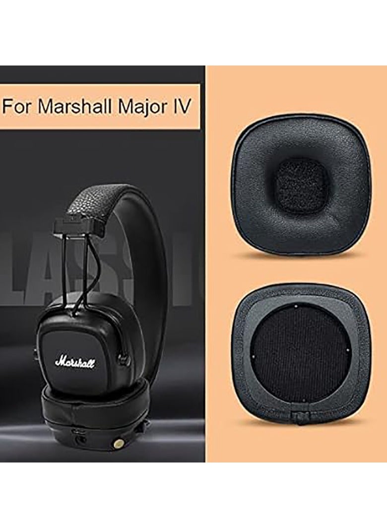 Cooling Gel Replacement Ear Pads Cushions for Marshall Major IV Bluetooth Wireless/Wired Headphones, for Major 4 Headset, Earpads with Noise Isolation Foam - Black - Image 2