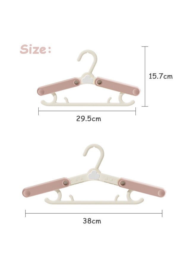 20 Pack Nursery Hangers,Adjustable Kid's Hangers,Non-Slip Hangers,Baby Clothes Hangers,Extendable & Stackable Kids Hangers for Newborn Baby Toddler Kids Child Clothes(Pink) - Image 2