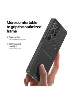 DUX DUCIS DUX DUCIS Rafi II Series Case for Samsung Galaxy S25 Ultra Case Wallet with Kickstand and Credit Card Holder Compatible with MagSafe Leather Heavy Duty Protective Case Cover (Black)  - Image 5