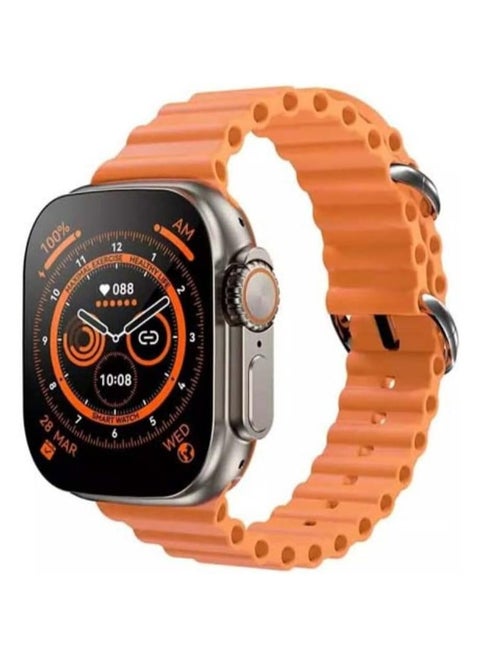 HK9 ULTRA 2 Smart Watch 2.12 inch Smartwatch Fitness Running Watch Bluetooth Temperature Monitoring Pedometer Call Reminder Compatible with Android iOS Women Men Long Standby Hands-Free Calls (Orange)