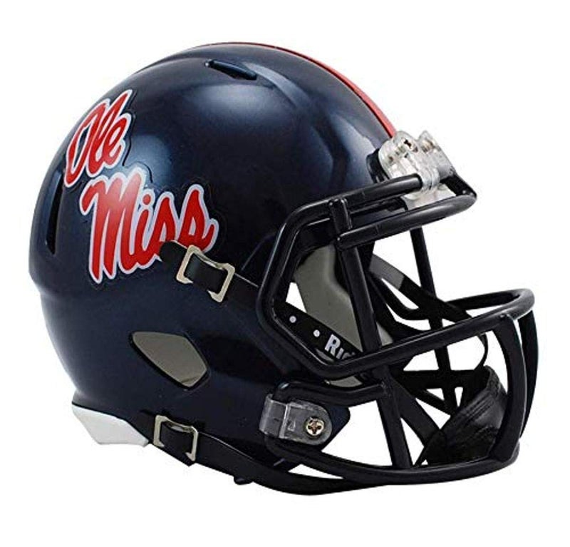 Riddell خوذة ميني سريعة لفريق ميسيسيبي ريبيلز من NCAA - Image 4