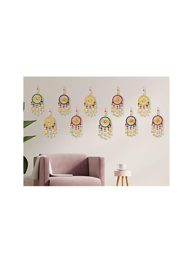 The Bros Handmade Colorful Wall/Door Hangings for Home Decoration (Pack of 10) Multicolor - Image 4