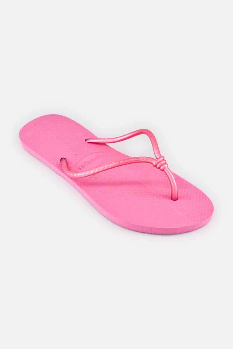 Havaianas نعال نسائية بشعار العلامة التجارية، وردي - Image 1