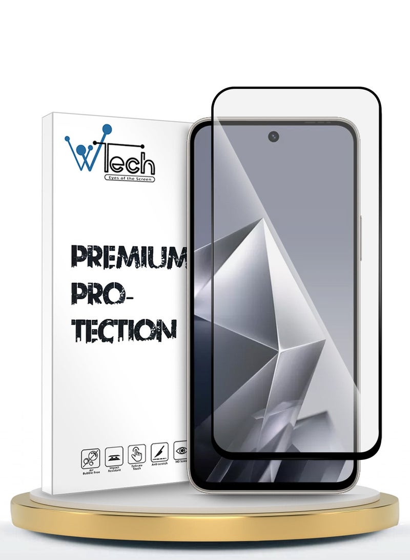 دبليو تيك حماية شاشة زجاجية مثقبة بالكامل من نوع إنفينكس نوت 50x 5G 2025 سلسلة Premium E2E، غطاء كامل زجاج واقي (MSGECN) - شفاف/أسود - Image 1