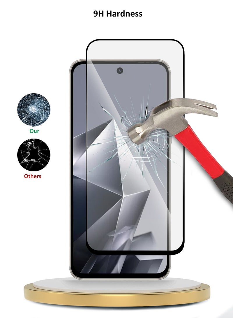 دبليو تيك حماية شاشة زجاجية مثقبة بالكامل من نوع إنفينكس نوت 50x 5G 2025 سلسلة Premium E2E، غطاء كامل زجاج واقي (MSGECN) - شفاف/أسود - Image 4