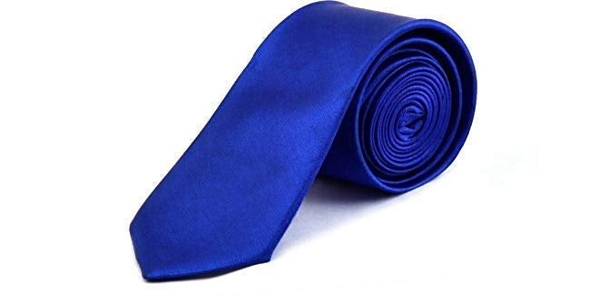 Osking Ties Men's Solid Satin Casual Formal Plain Narror Neck Tie 2.5 Inch Wide Length-58 Inch (Free Size)