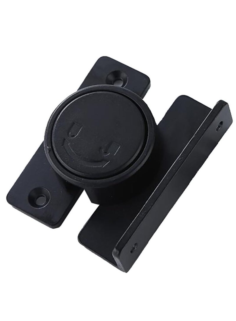 Excefore Door Lock Fixing Latch, 90 Degree Rotating Bolt, Secure Portable Hook Lock Latch, Suitable for Bathroom, Garage, Bedroom, Cabinet, Barn (Black)  - Image 3