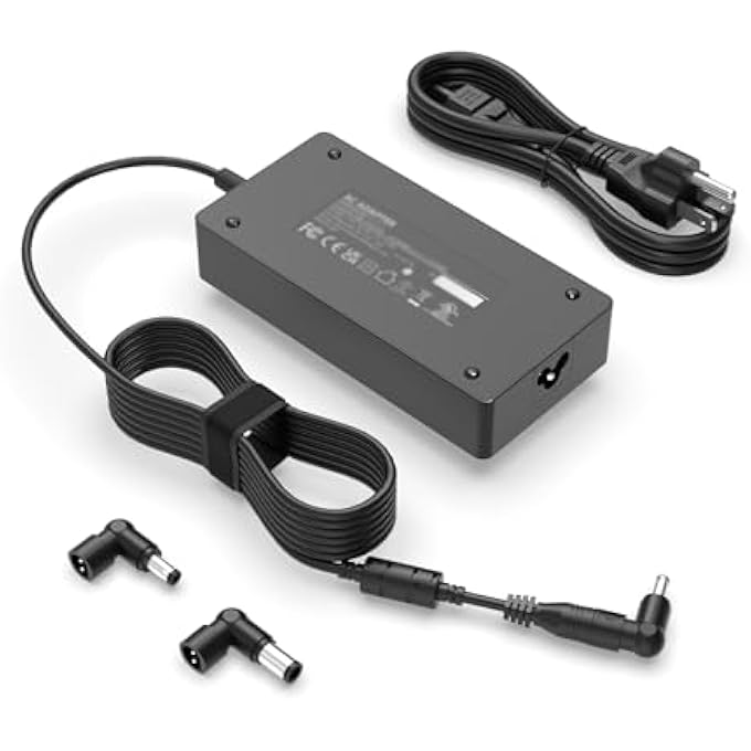 rayihni GAMING CHARGER FOR MSI LAPTOP CHARGER (REPLACEMENT FOR GF63 GF65 THIN GS65 STEALTH 180W 150W 120W)(WITH UL SAFETY CERTIFICATION) - Image 1