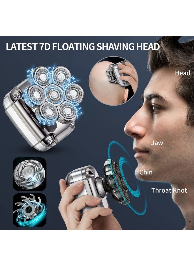 Roziapro - ROZIAPRO Bald Shaver for Men - Waterproof, Electric, Rechargeable, Anti-Pinch, Wet&Dry, Rotary Close Razor with Replaceable Grooming Heads - Image 1