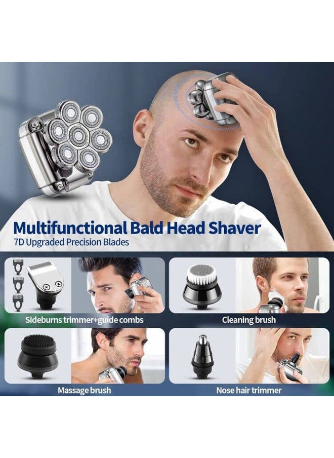 Roziapro - ROZIAPRO Bald Shaver for Men - Waterproof, Electric, Rechargeable, Anti-Pinch, Wet&Dry, Rotary Close Razor with Replaceable Grooming Heads - Image 1