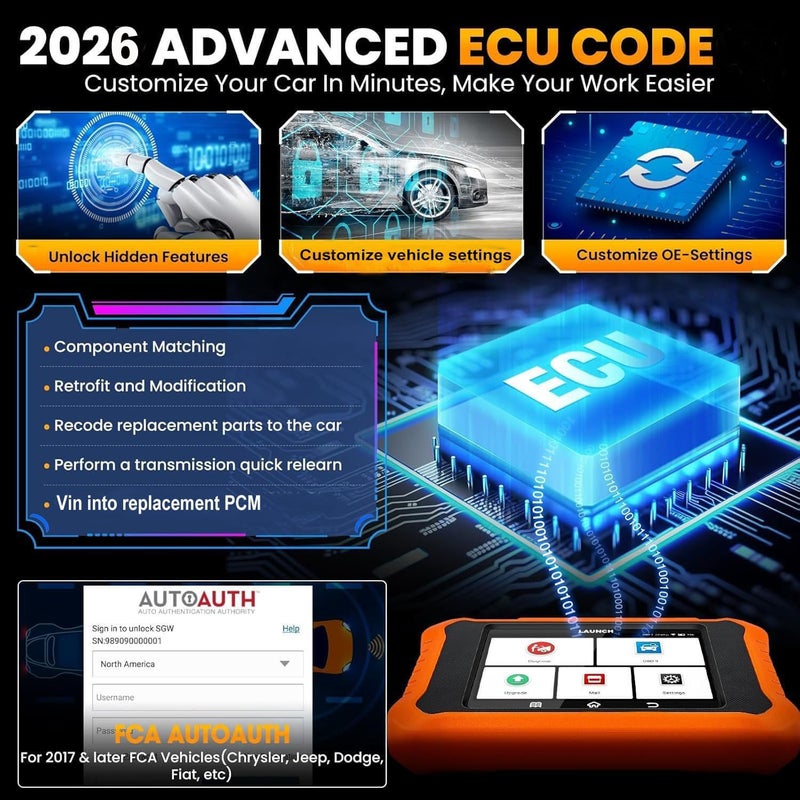 Launch 2023 جهاز فحص OBD2 LAUNCH X431 Elite 2.0 Pro لسيارات بنز سبرينتر ومايباخ - أداة تشخيص ثنائية الاتجاه لكامل النظام - Image 3
