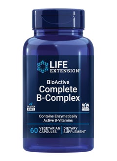 Life Extension Bioactive Complete B-Complex, Heart, Brain and Nerve Support, Healthy Energy, Metabolism, Complete B Complex, 60 Vegetarian Capsules  - Image 1