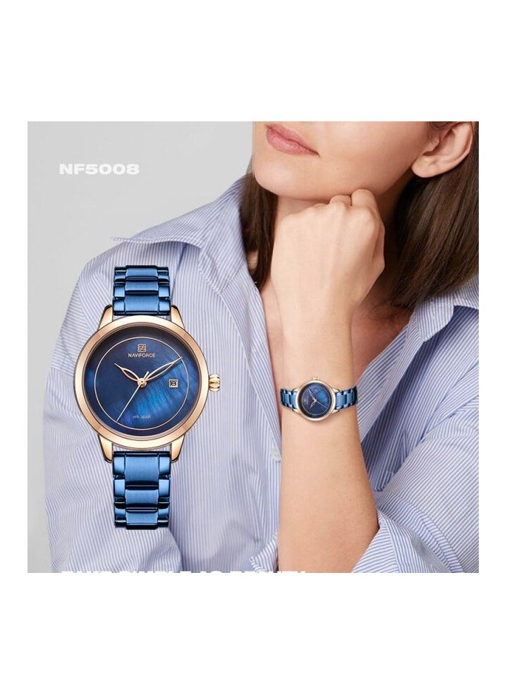 NAVIFORCE - NAVIFORCE NF5008 Women's Fashion Quartz Watch – Elegant & Durable Design - Image 1