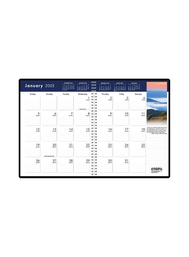 House of Doolittle 2025 House of Doolittle Earthscapes 8.5-inch x 11-inch Monthly Planner, Leatherette Cover, Black (26402-25) - Image 2