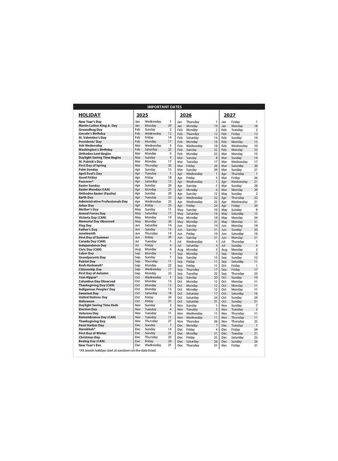 House of Doolittle 2025 House of Doolittle Earthscapes 8.5-inch x 11-inch Monthly Planner, Leatherette Cover, Black (26402-25) - Image 4