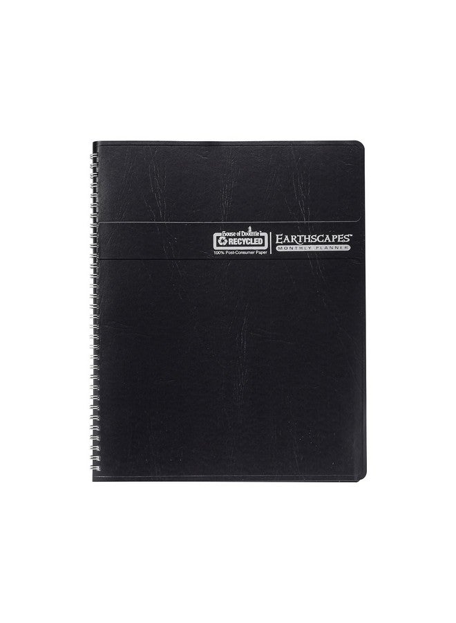 House of Doolittle 2025 House of Doolittle Earthscapes 8.5-inch x 11-inch Monthly Planner, Leatherette Cover, Black (26402-25) - Image 1