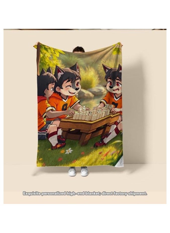 عام بطانية رقيقة من الفانيلا الكرتونية للأطفال أو الطلاب (دافئة ومريحة ومناسبة للنوم والألعاب) 100 سم * 150 سم - 454 - Image 3