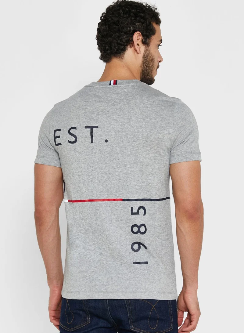 TOMMY HILFIGER Graphic Slim Fit Crew Neck T-Shirt