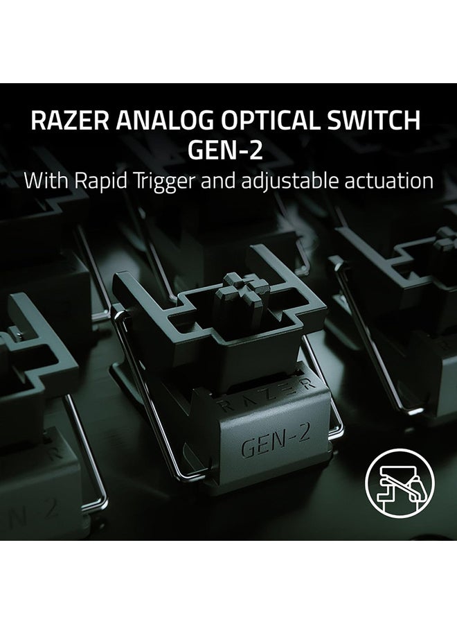 Razer Huntsman V3 Pro Mini 60% Gaming Keyboard, Analog Optical Switches w/Rapid Trigger & Adjustable Actuation, Onboard Adjustments, Dual-Purpose Mod Keys, Doubleshot PBT Keycaps - Black - Image 2