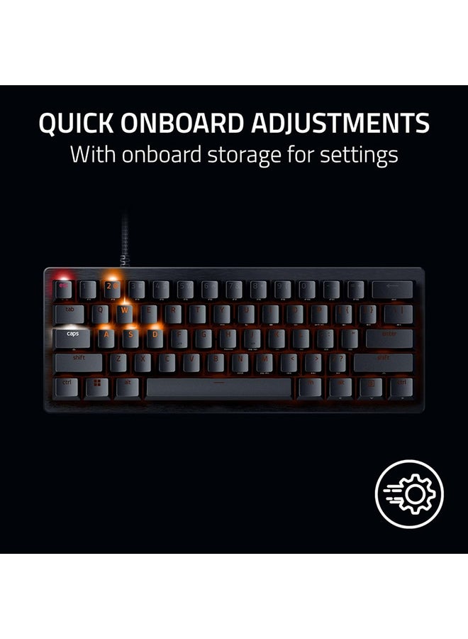 Razer Huntsman V3 Pro Mini 60% Gaming Keyboard, Analog Optical Switches w/Rapid Trigger & Adjustable Actuation, Onboard Adjustments, Dual-Purpose Mod Keys, Doubleshot PBT Keycaps - Black - Image 3