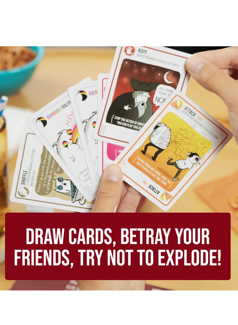 انفجار القطط الحفلة، سهلة العائلة الصديقة الحفلة ألعاب البطاقات، لعبة العائلة لليلة اللعبة، 2 - 5 اللاعبين - Image 4