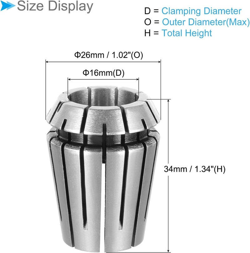 MECRAAF ® ER25 High Precision Spring Collet for CNC Workholding Engraving Collets Machine and Milling Lathe Chuck Tool (Pack of 1) (ER 25, 15-14 mm) - Image 4