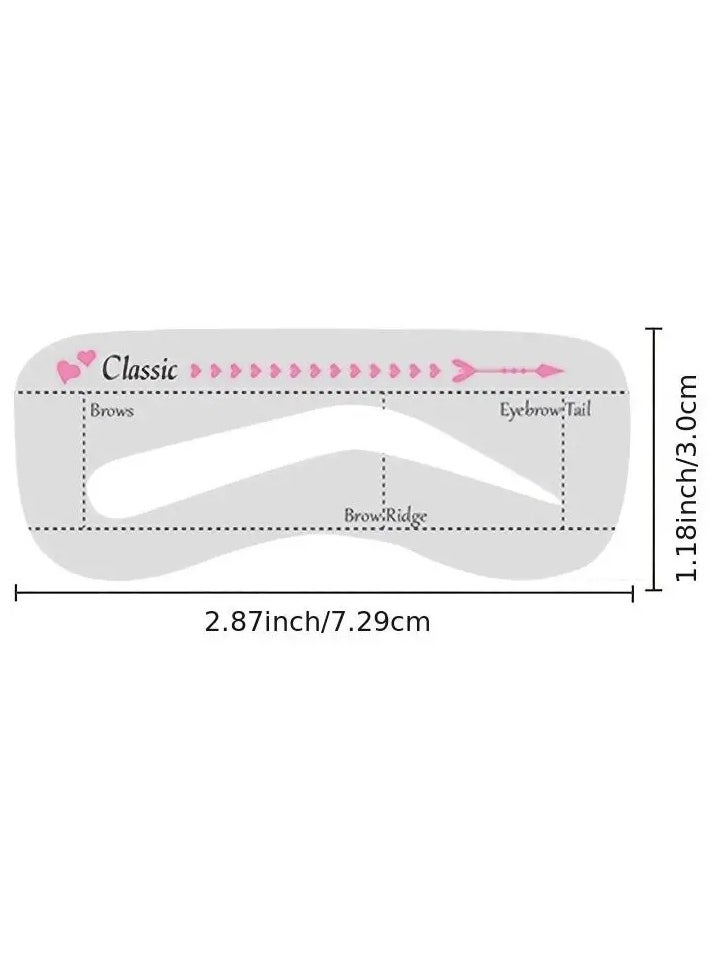 ORiTi - 10pcs Precisely Position Eyebrow Stencils Attach Tightly Once Step Eyebrow Template Kit Professional Portable Eyebrow Shaping Stencils - Image 1