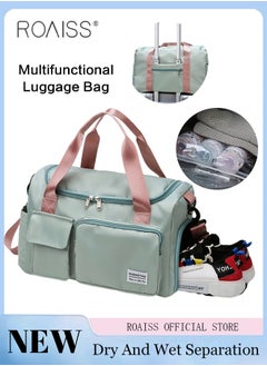 roaiss Duffle Bag for Women Sports with Wet Pocket Shoe Compartment Overnight Weekender Travel Bag Thicken Sports Tote Gym Bag Workout Carry on Bag with Adjustable Strap  - Image 2