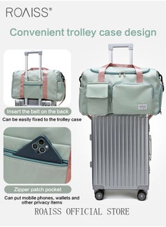 roaiss Duffle Bag for Women Sports with Wet Pocket Shoe Compartment Overnight Weekender Travel Bag Thicken Sports Tote Gym Bag Workout Carry on Bag with Adjustable Strap  - Image 3